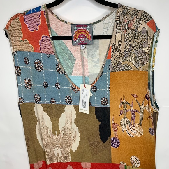 NWT Johnny Was Dress Tokyo High Slit Knit Midi Dress Sz Large - Picture 5 of 8